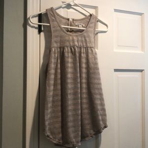 Beige and silver sparkly tank